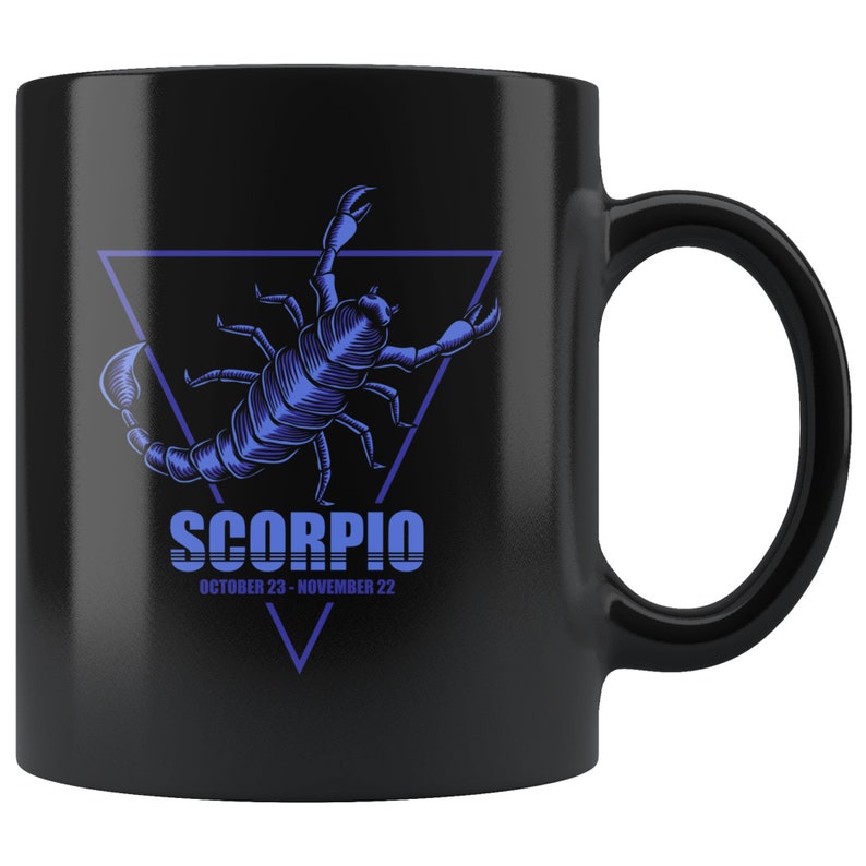 Scorpio Black Coffee Mug Zodiac Coffee Mug Astrology Gift Etsy