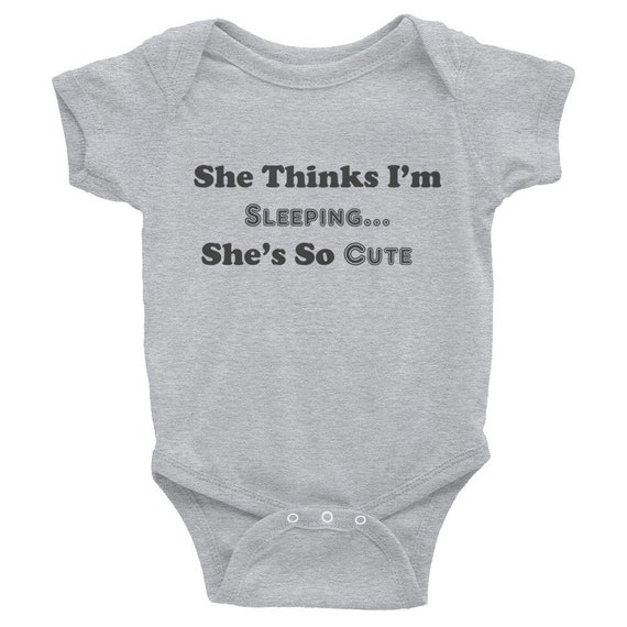 Infant Suit Newborn Onesie Baby Shower Gift Pink Gray White Funny New Mom Dad Boy Girl