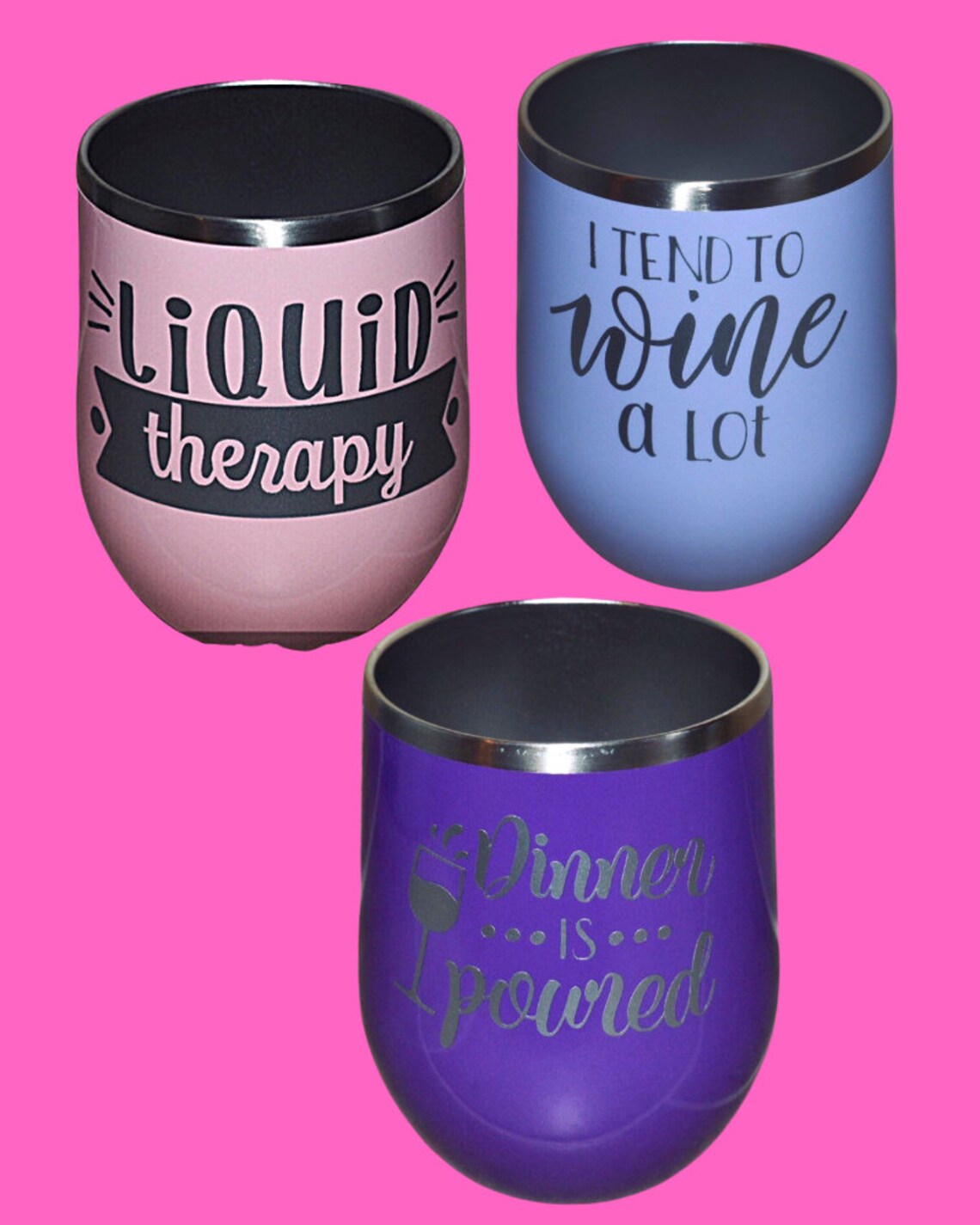 Wine Glass Decals/ Wine Saying Decals/ Wine Quote Decals/ Etsy