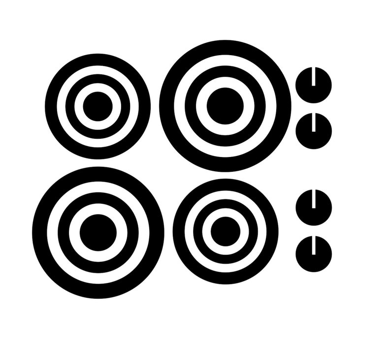 Decals Kid's Kitchen Electric Stove Top Burners and - Etsy