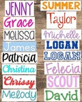 Name Decals - Personalized Vinyl Stickers - Custom Waterproof Labels for Water Bottles, Gifts, Tumblers, Cups, Back to School Supplies