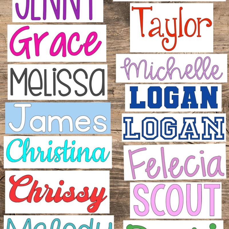 Name Stickers - Etsy