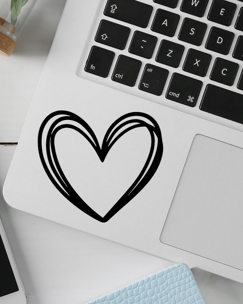 Decals Set of 4 Heart Shape Decals Whimsical Heart Decals Etsy