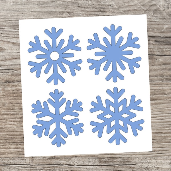 Snowflake Decals Etsy