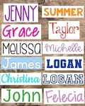 Personalized Name Vinyl Decals | Custom Labels | Word Stickers | Permanent Decals | Tumblers, Water Bottles, Wine Glasses, Back to School