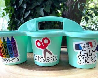 Classroom Stickers for Teachers & Student Supplies - Back to School Labels Pencils~Erasers~Crayons~Scissors~Rulers~Paint Brushes~Sharpeners