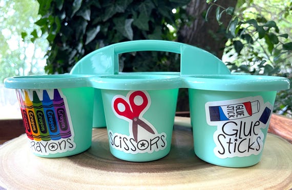 Classroom Stickers for Teachers & Student Supplies - Back to School Labels Pencils~Erasers~Crayons~Scissors~Rulers~Paint Brushes~Sharpeners