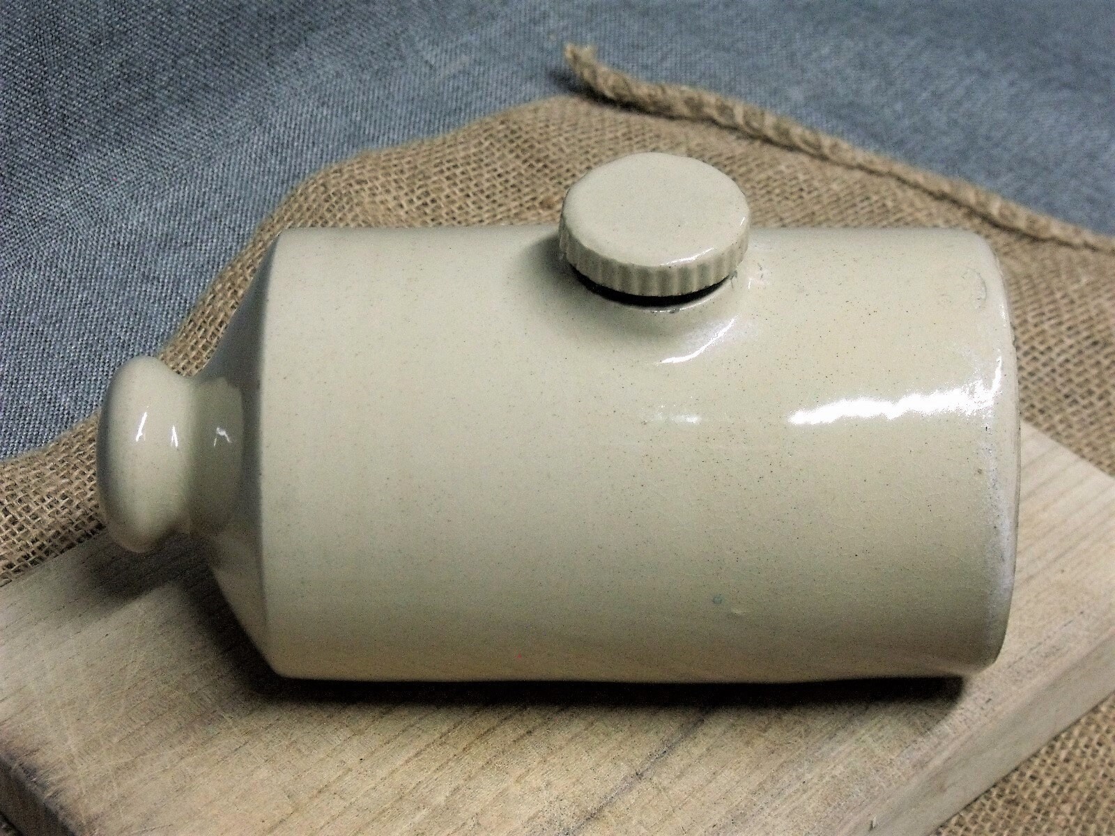 Vintage Stoneware Bed Warmer