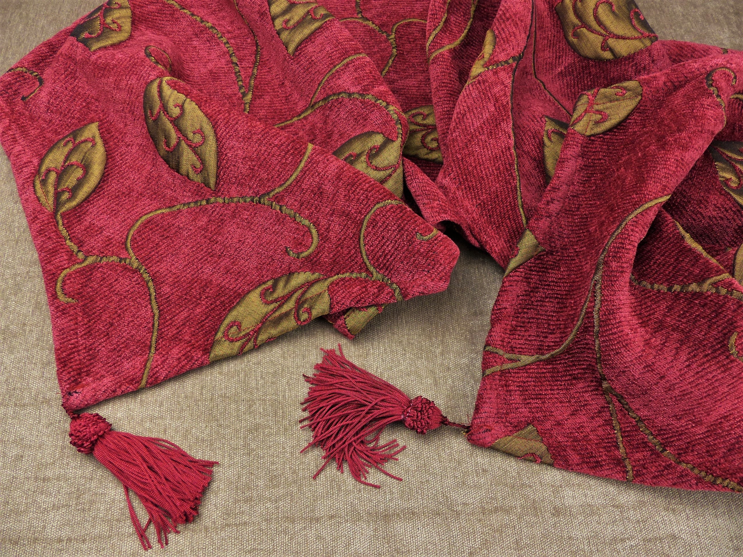 Vintage French Velvet & Satin Table Runner
