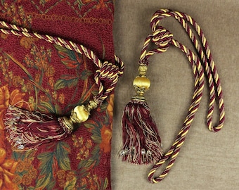 Pair of LARGE Vintage French Crystal Tassel Curtain Tie-Backs