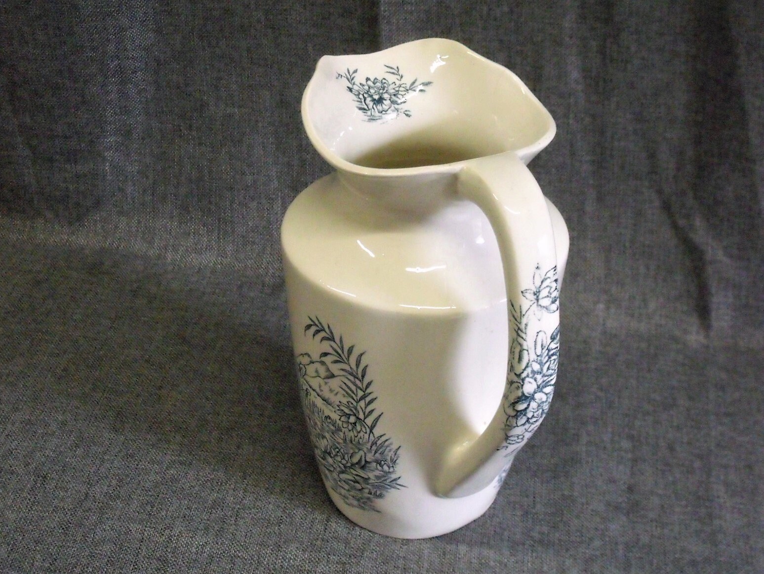Antique French Ironstone Water Pitcher