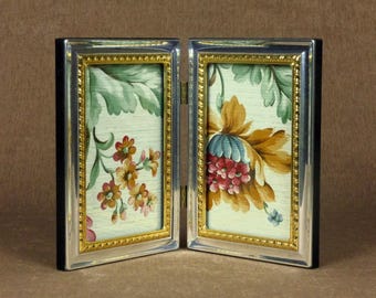 Vintage Silver Double Hinged Photo Frame