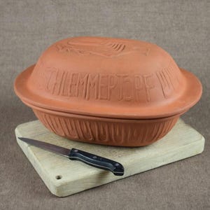 Vintage SCHLEMMERTOPF Clay Roaster Dutch Oven