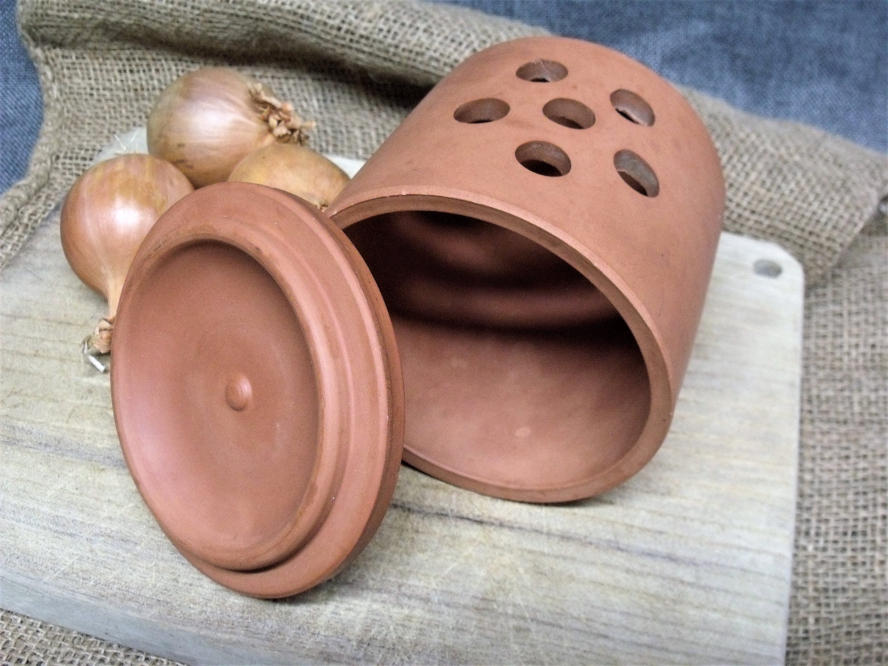 Vintage Terracotta Camargue Garlic Keeper