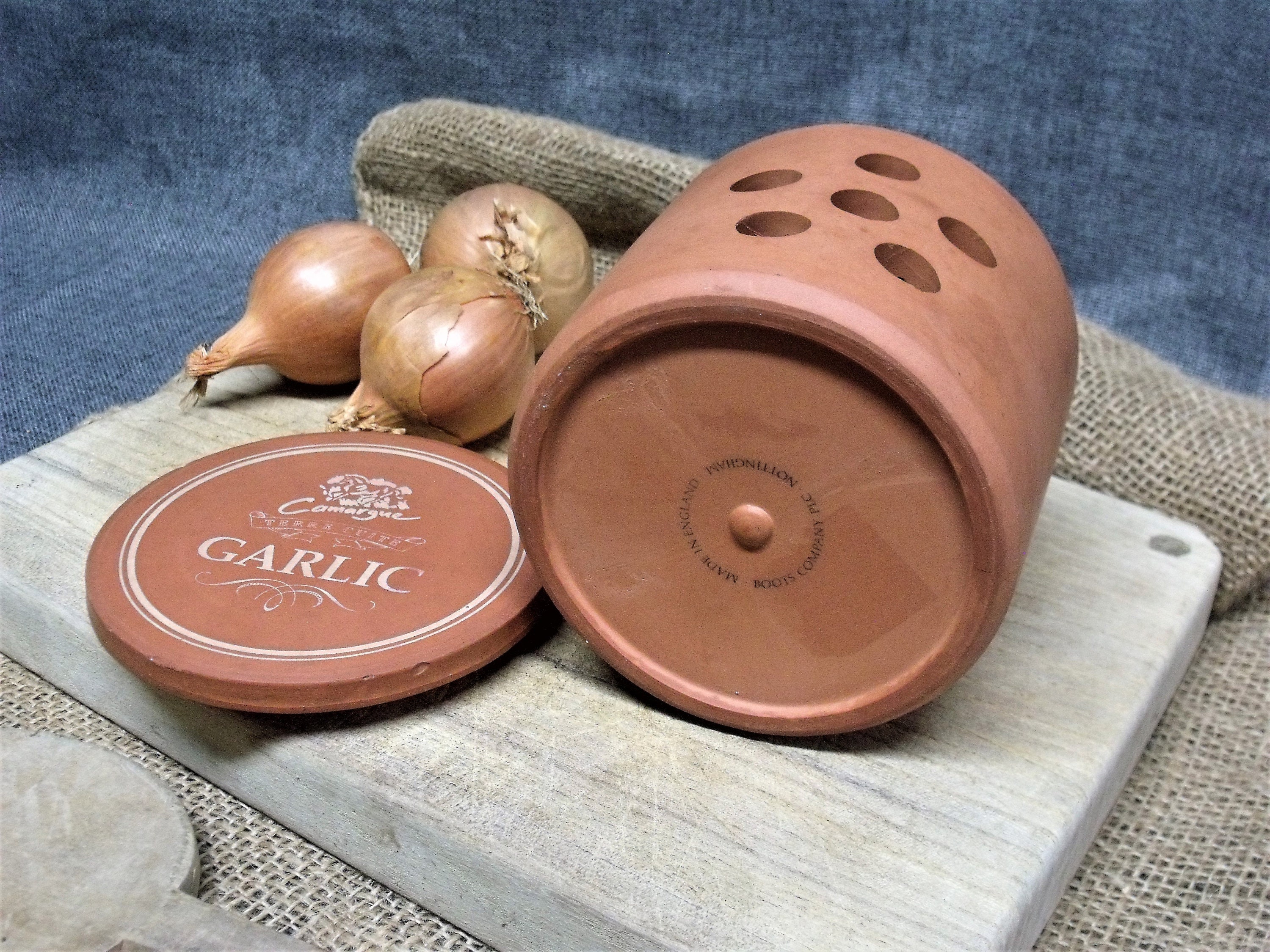 Vintage Terracotta Camargue Garlic Keeper