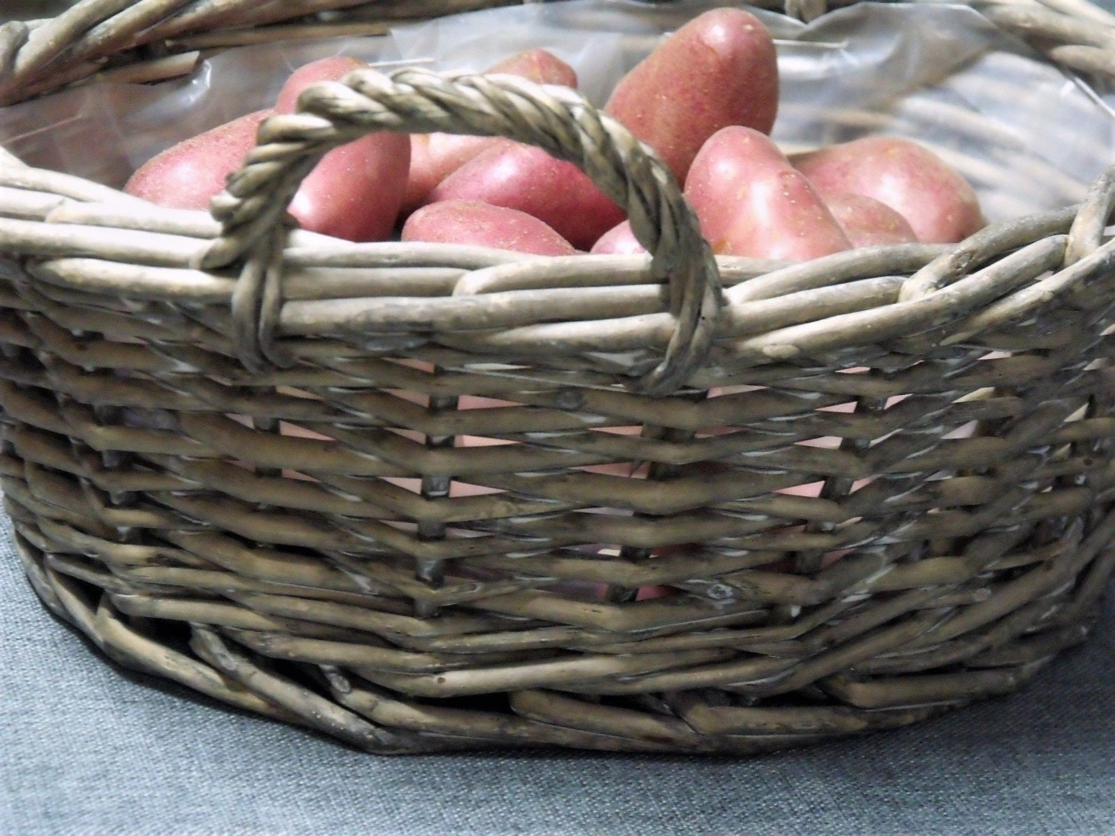 Rustic French Willow Harvest Basket