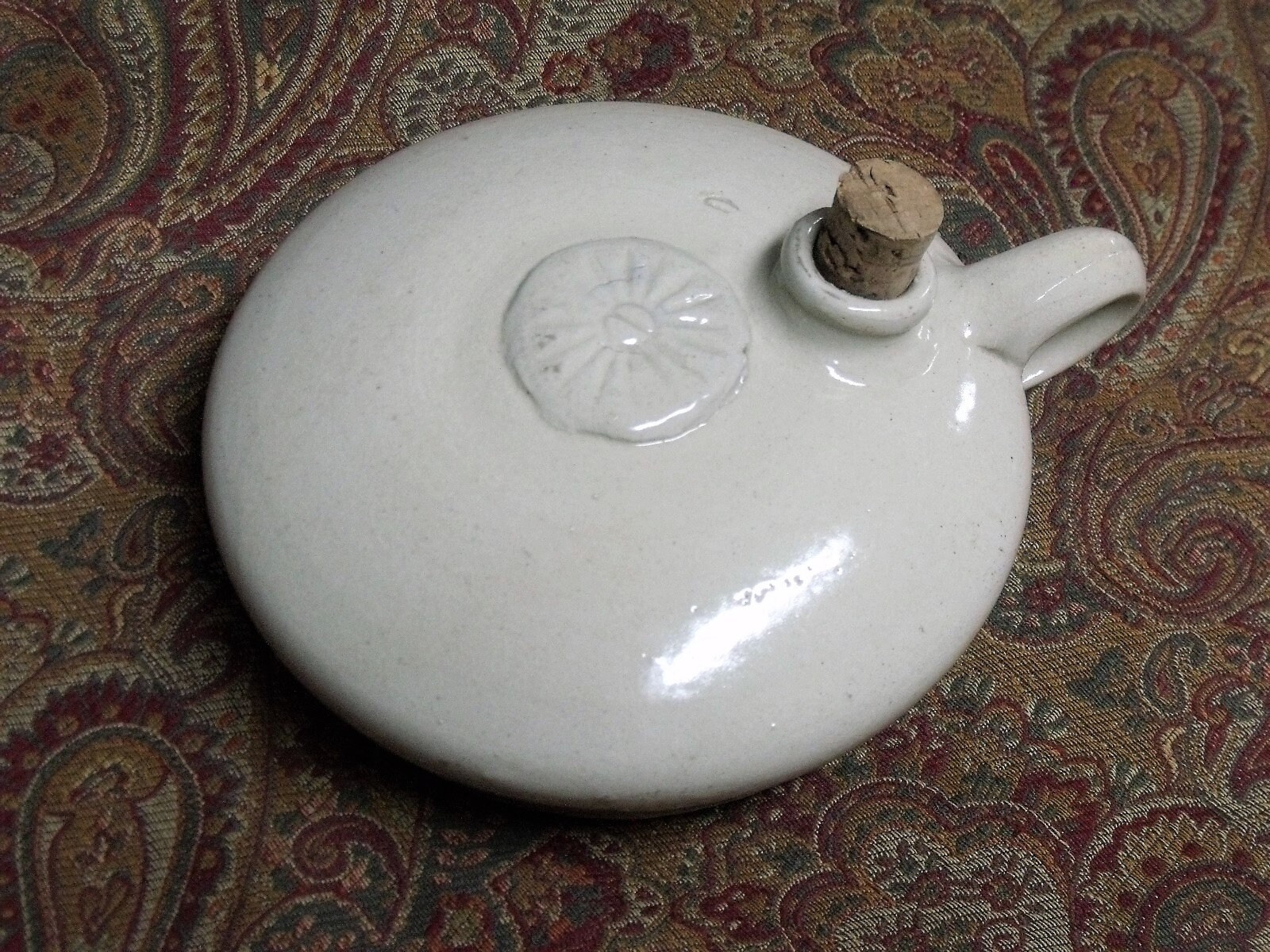 Antique French Stoneware Bed Warmer