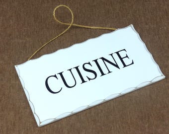 Handmade French CUISINE / Kitchen Door Sign