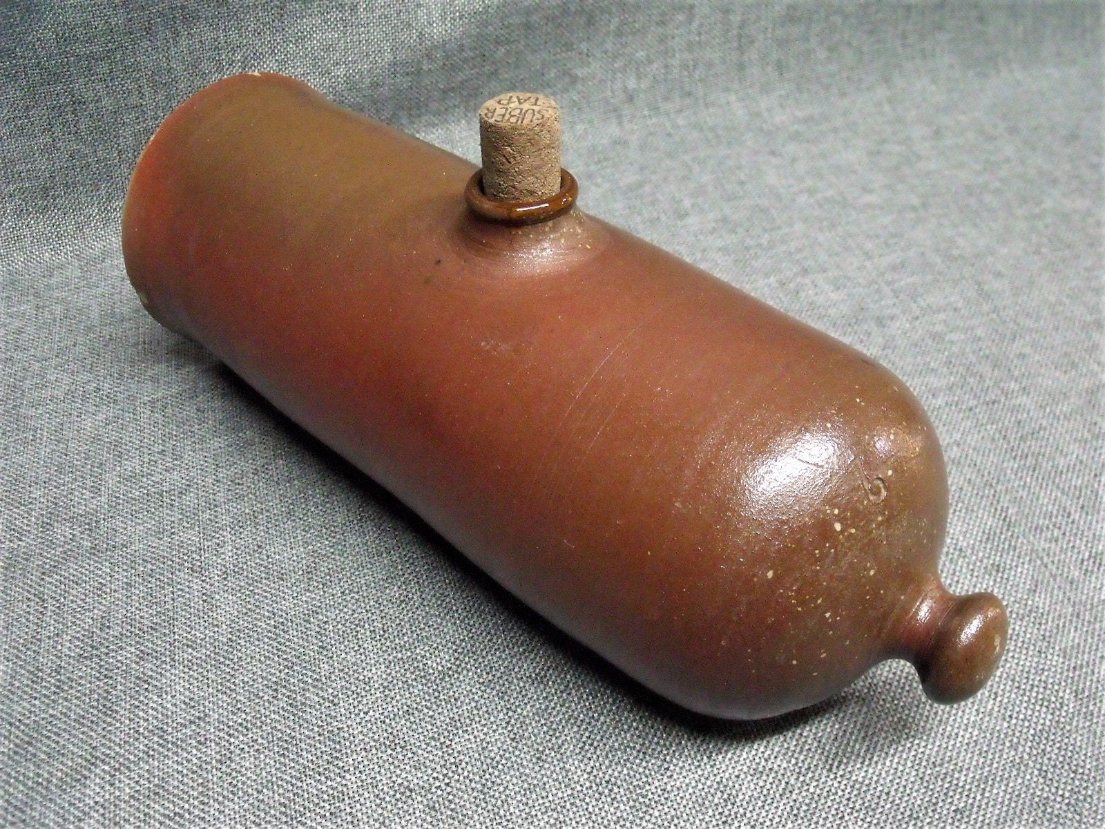 Antique French Stoneware Bed Warmer