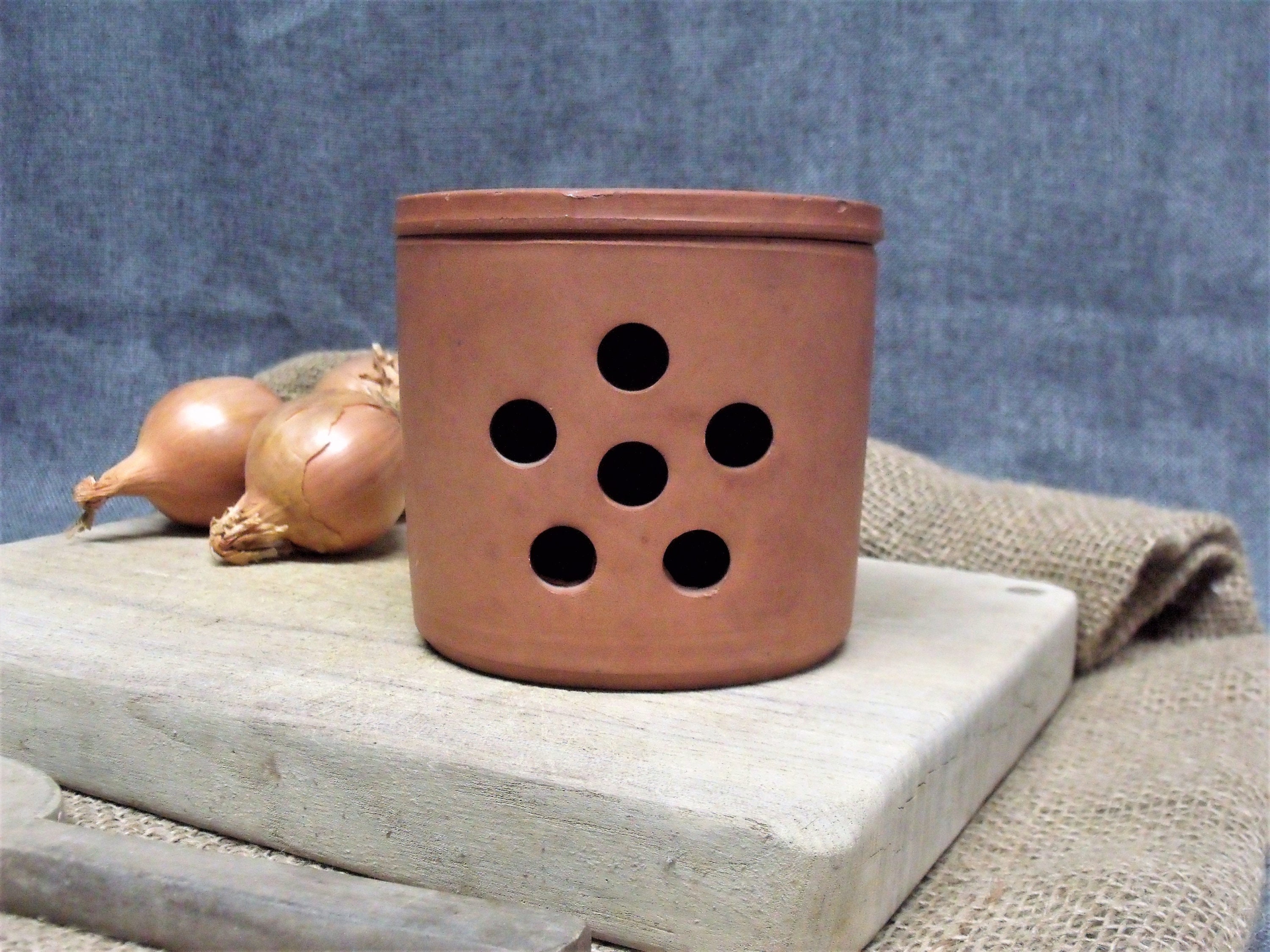 Vintage Terracotta Camargue Garlic Keeper