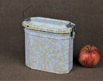 Vintage French Enamel Workman's Lunch Box