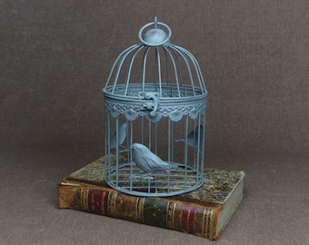 Vintage French Bird Cage Planter