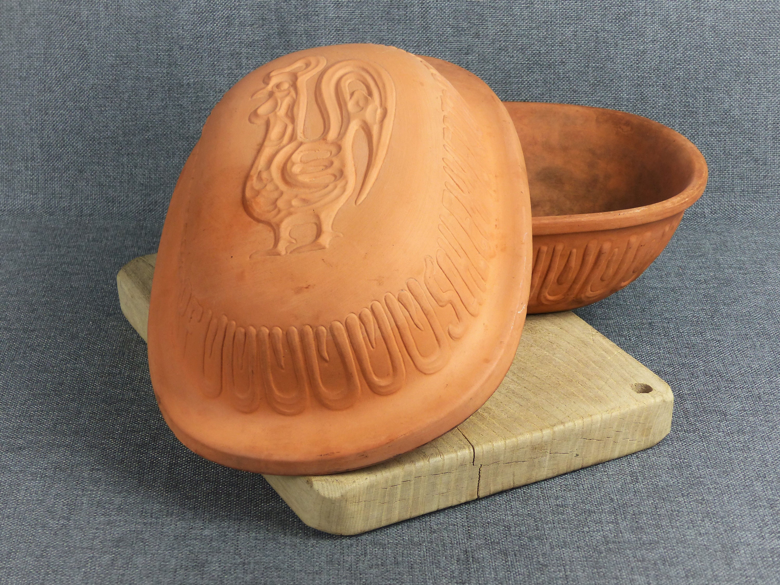 Vintage Schlemmertopf Terracotta Clay Roaster Bread Baker w Lid German  Ceramic