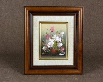 Vintage French Original FLORAL Oil Painting - "Nature Morte Aux Fleurs"