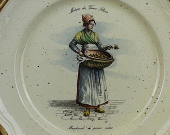 Vintage French Collector Plate - "Métiers de Vieux Paris"