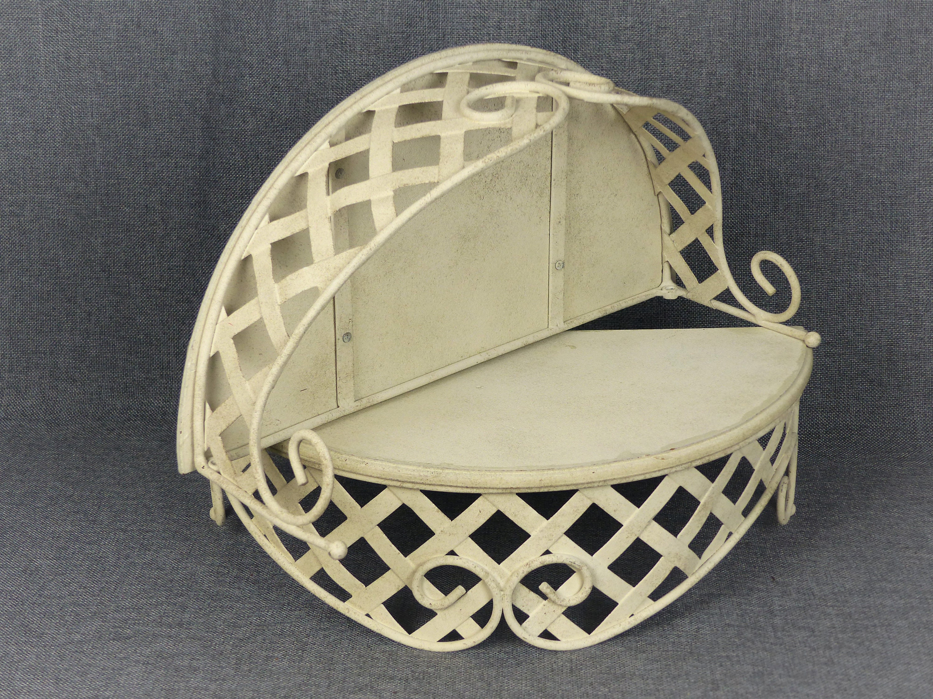 Paire d'étagères Vintage Français Shabby Chic Wall Plinth