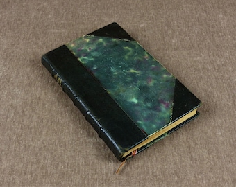 Vintage French Marbled Leather Book - "Le Pêché du Monde"