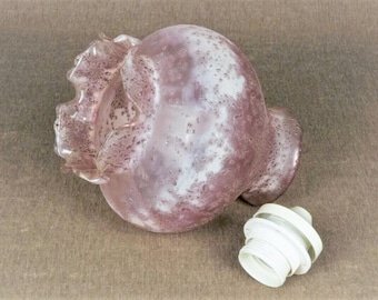 Vintage French Frosted Glass Pendant Lamp Shade