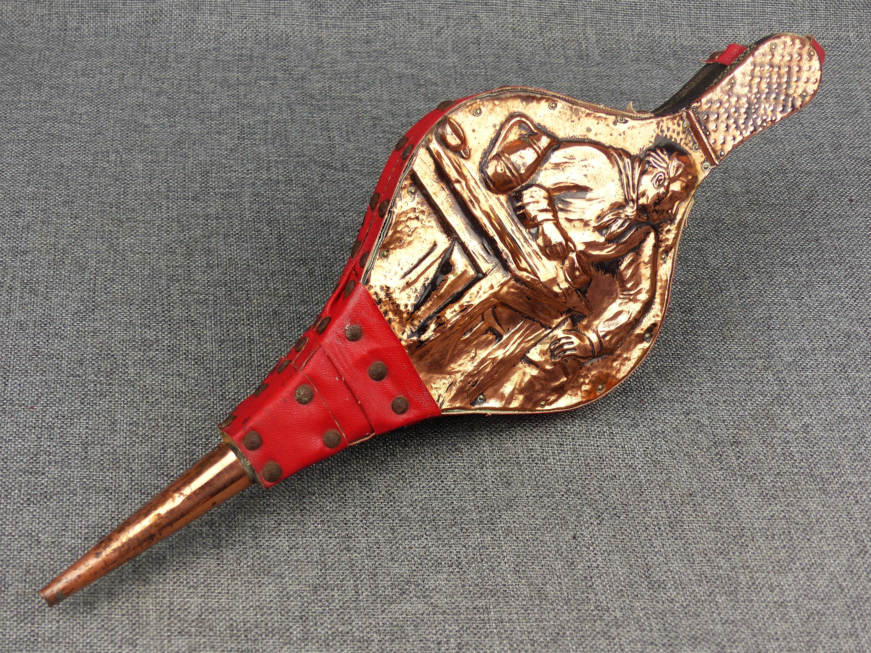 Soufflets de Feu en Cuivre Breton Vintage Français