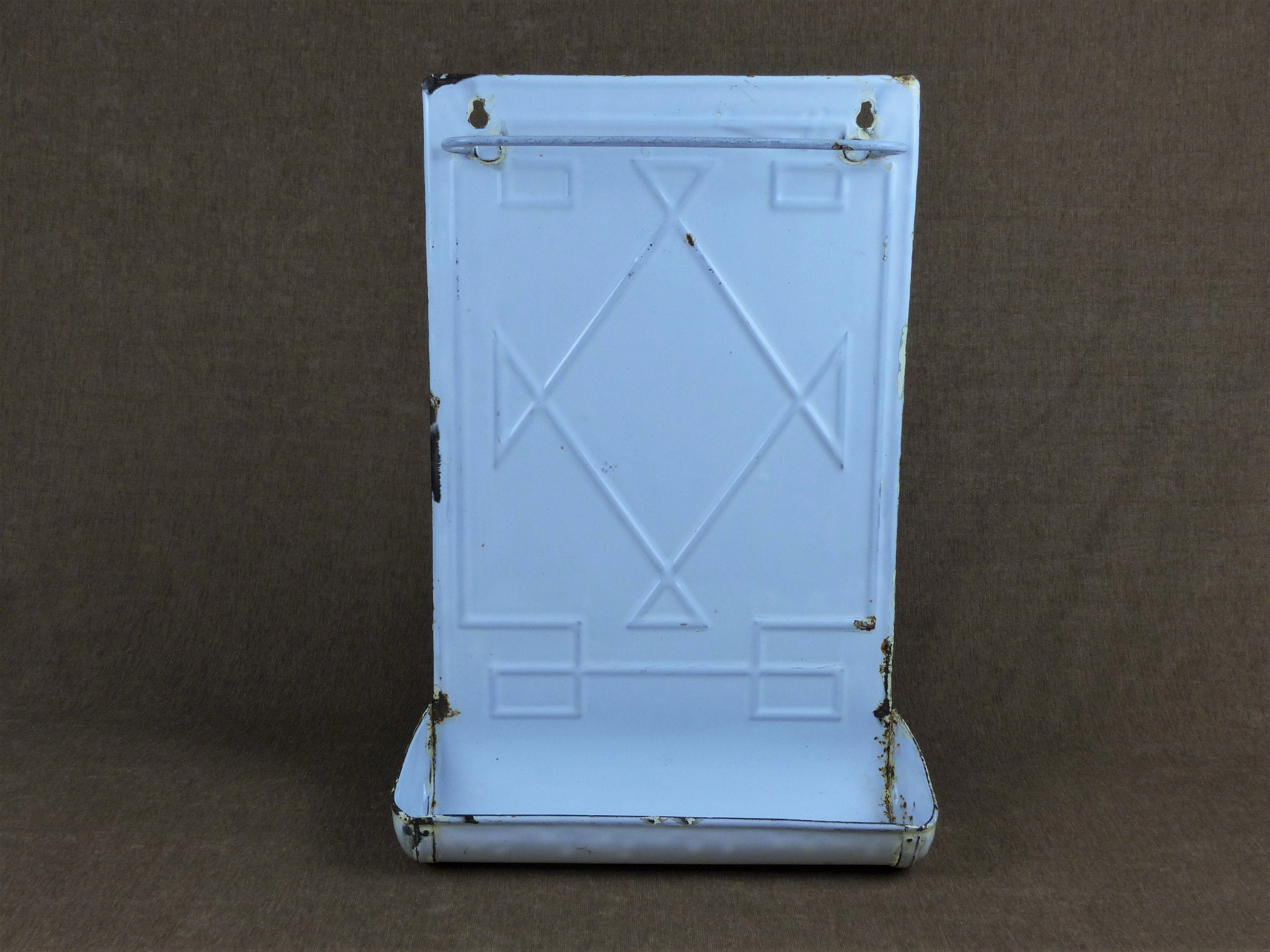 Vintage French Enamelware Utensil Rack