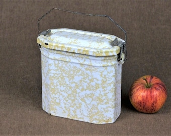 Vintage French Enamel Workman's Lunch Box