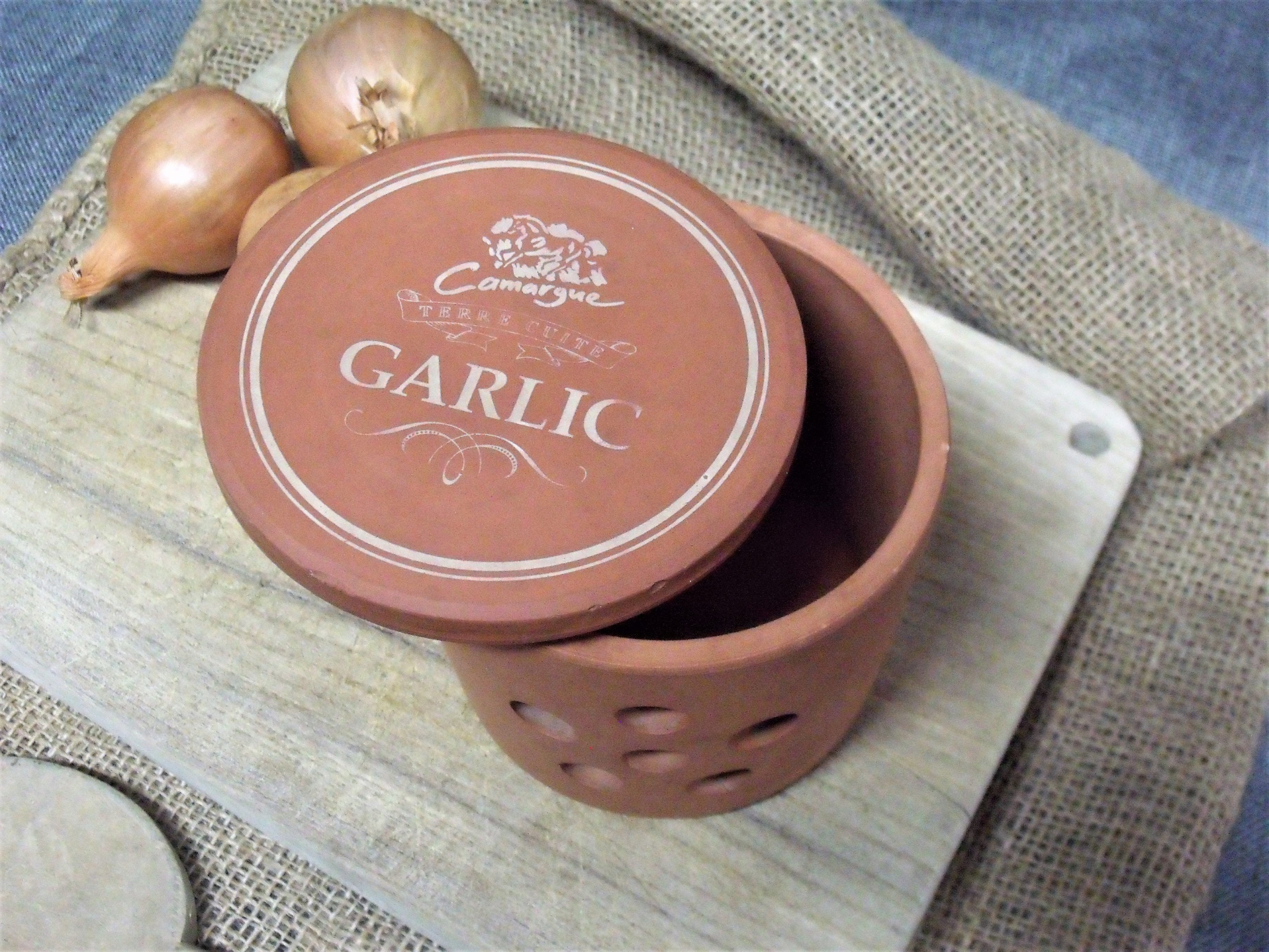 Vintage Terracotta Camargue Garlic Keeper