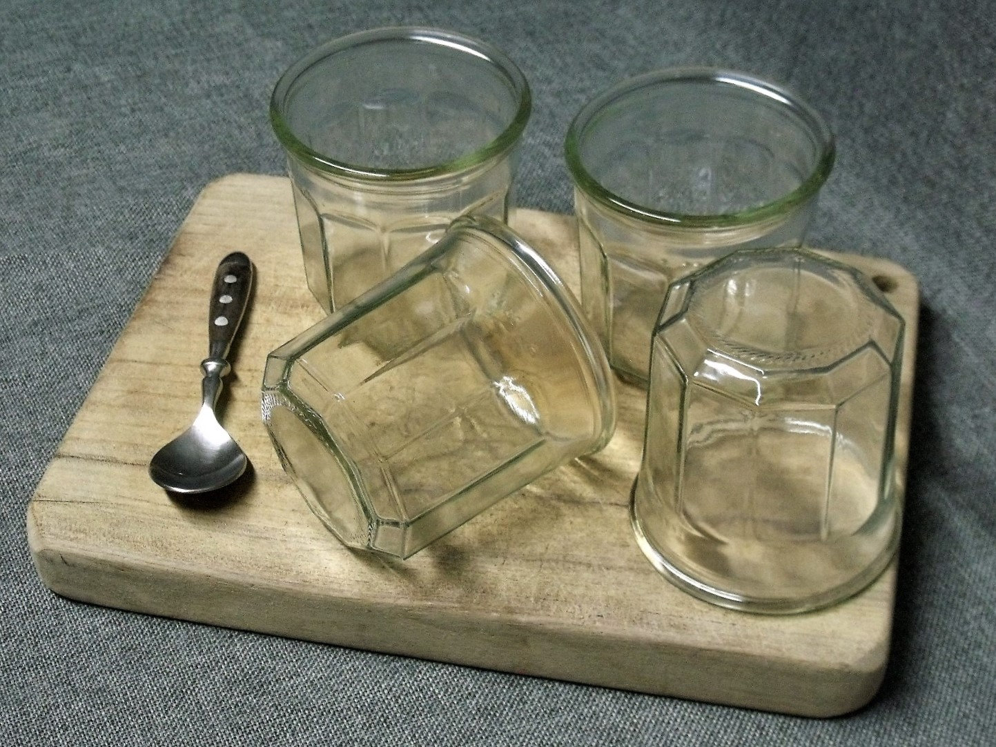 Set of 4 Vintage French Jelly Jars