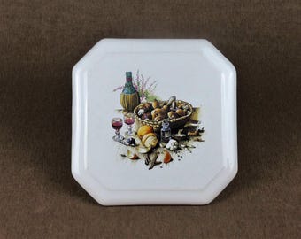 Vintage French "Champêtre"  Ceramic Trivet