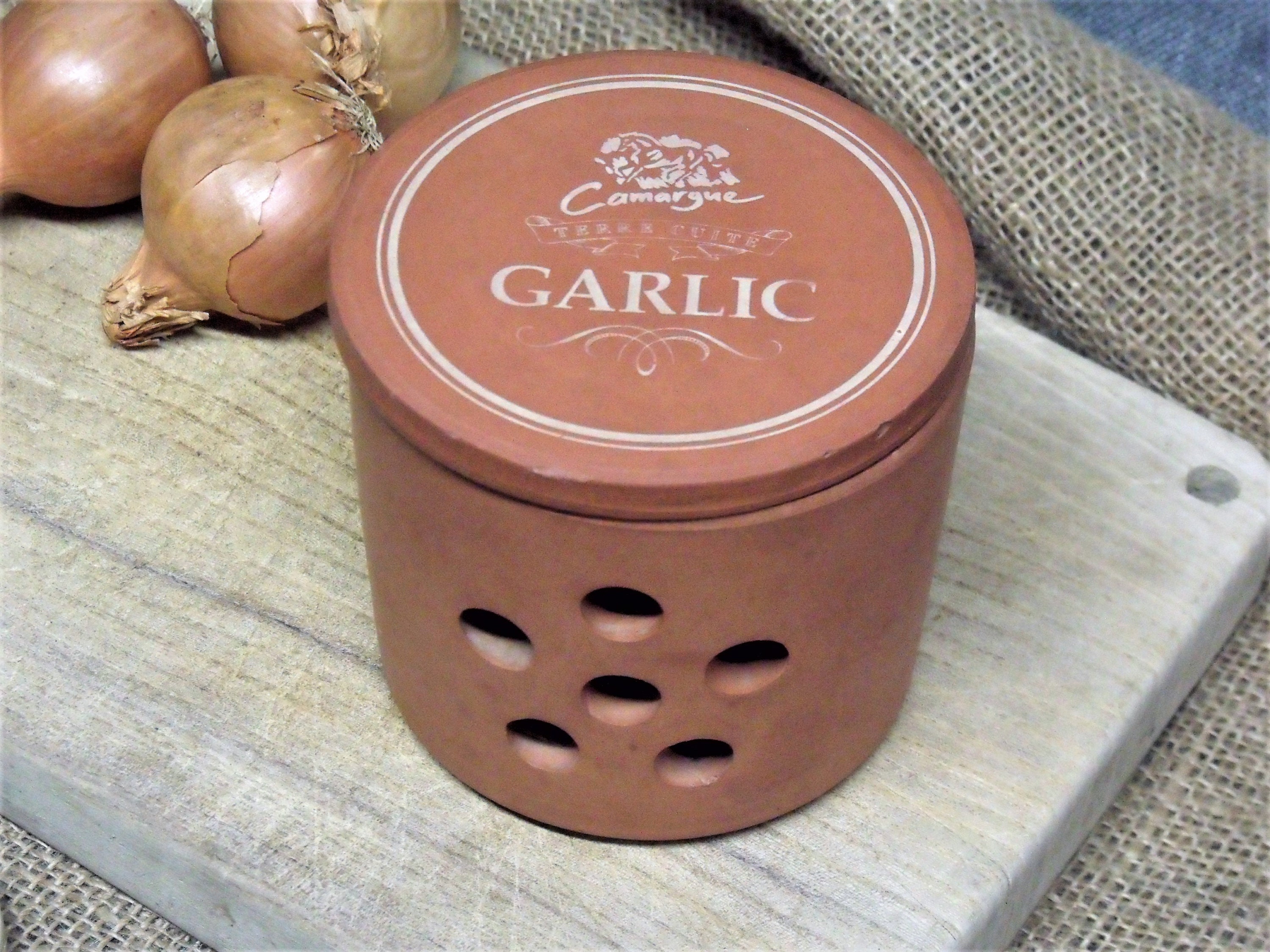 Vintage Terracotta Camargue Garlic Keeper