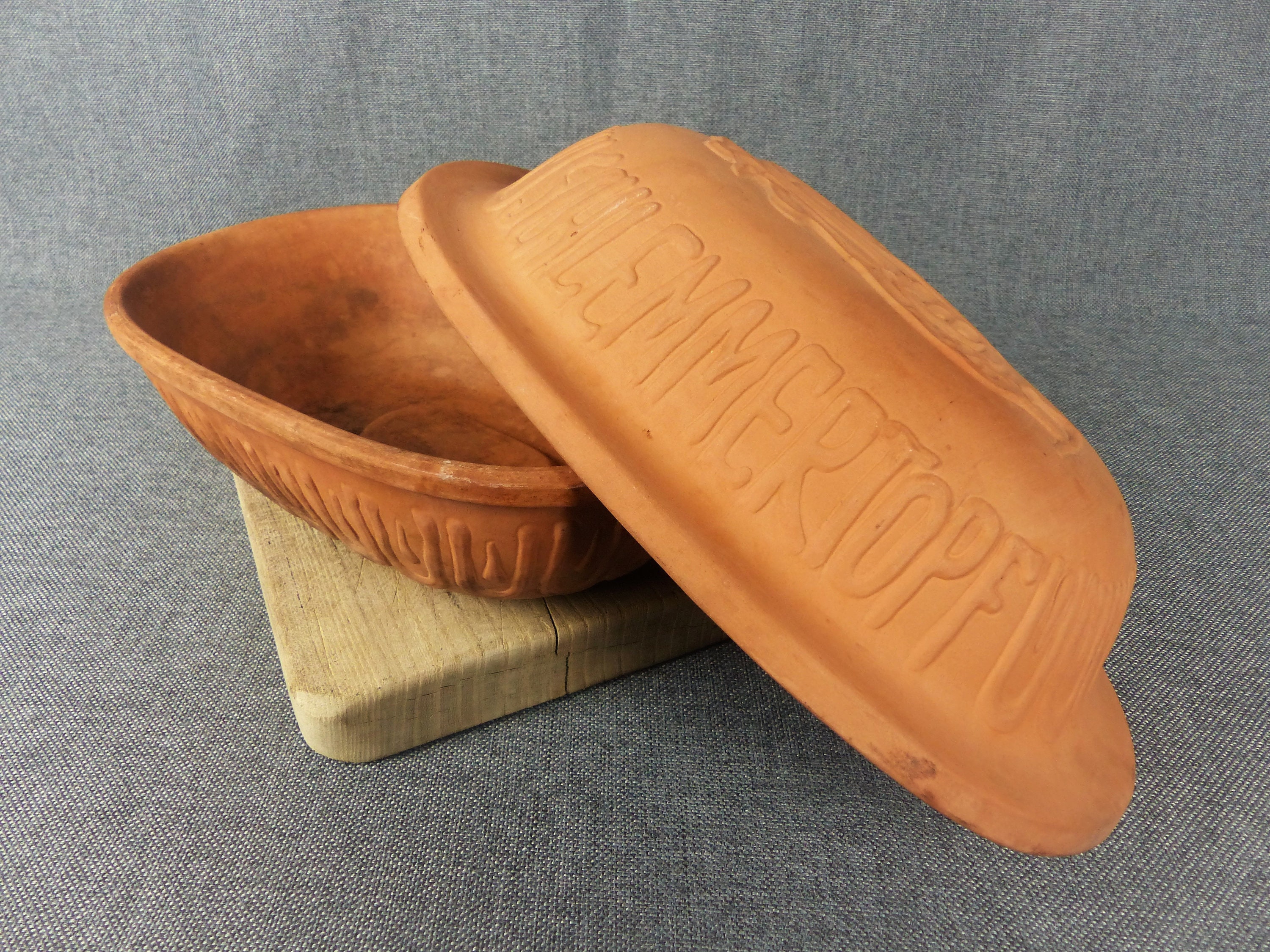 Vintage Schlemmertopf Terracotta Clay Roaster Bread Baker w Lid German  Ceramic