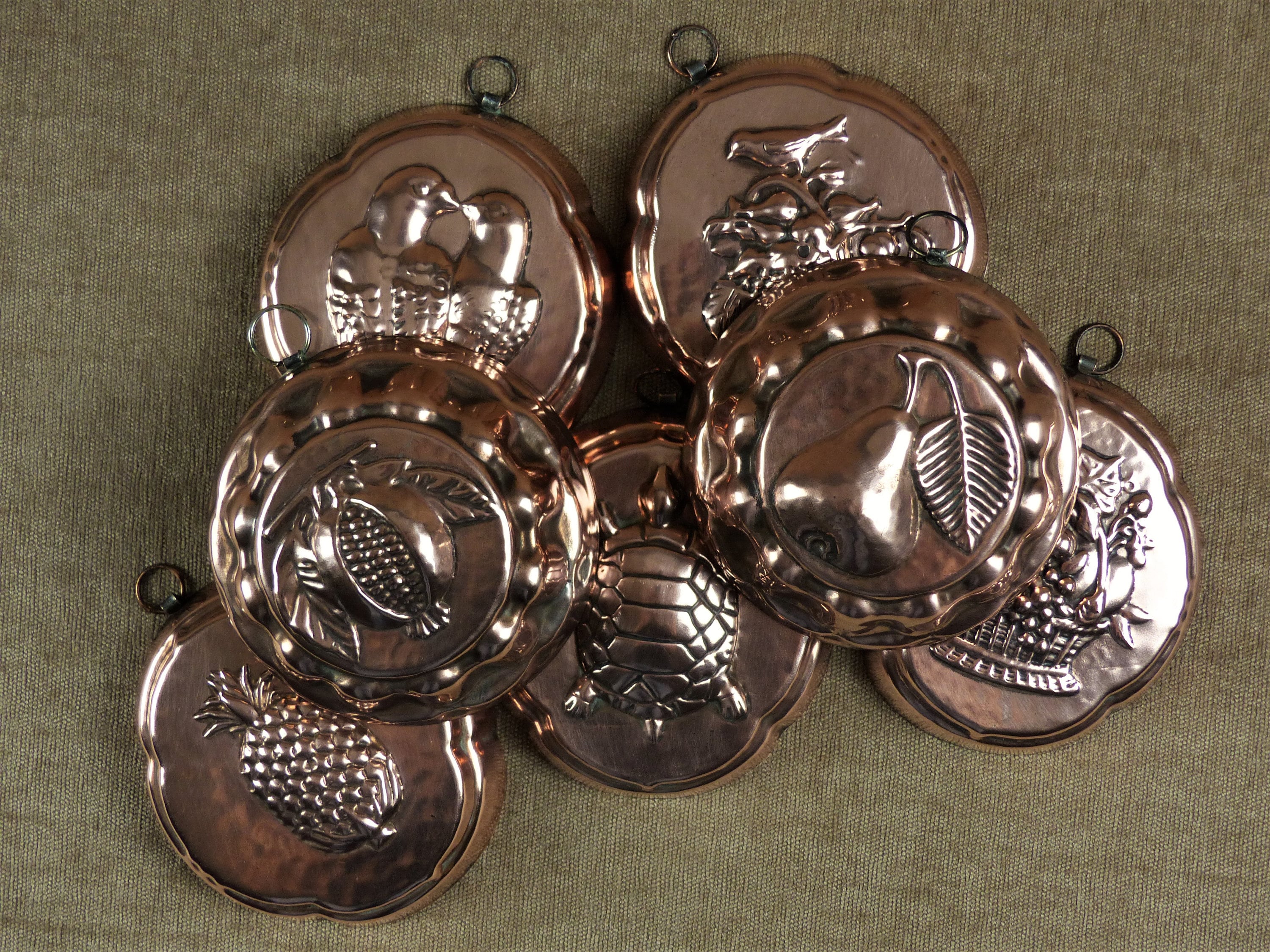 6 Piece Copper Baking Mold Set-B7