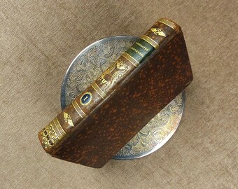 Antique French Leather Bound Religious Book "Anecdotes Chrétiennes" - Méquignon Havard, Paris 1828