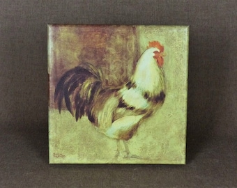 French Farmhouse Rooster Canvas Print