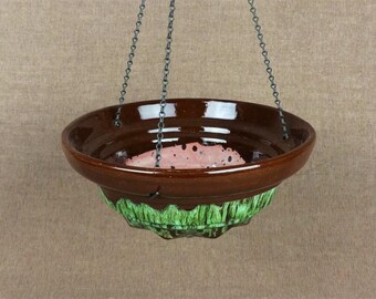 Vintage French Terracotta Hanging Planter