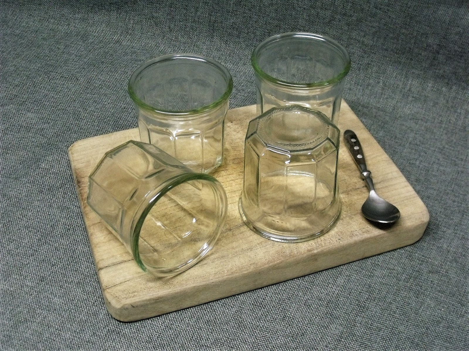 Set of 4 Vintage French Jelly Jars