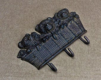 Vintage Cast Iron TEDDY BEAR Coat Rack