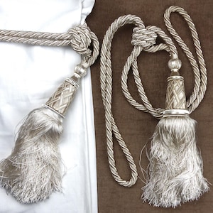 Pair of LARGE Vintage French Tassel Curtain Tie-Backs