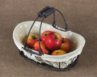Rustic French Farmhouse Wire Basket