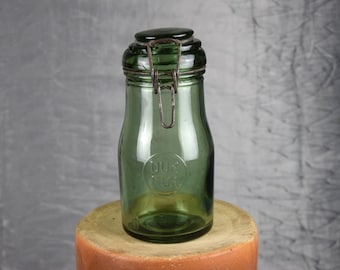 Vintage French "DURFOR" Green Glass Canning Jar