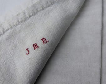 Antique French Farmhouse Métis Linen Sheet